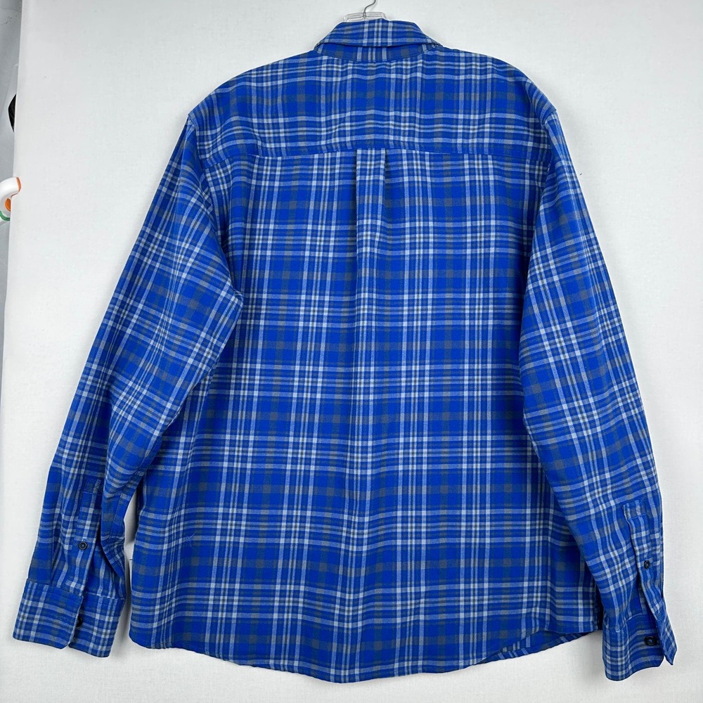 Outdoor Research Plaid Button Up Shirt Blue Hiking Men's XXL - Picture 2 of 13
